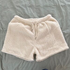 Cozy Cream Fleece Women's Shorts